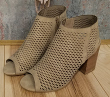 Light Tan Peeptoe Bootie