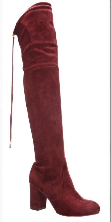 Thigh High Burgundy Boots