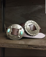 Brown Leather Concho Belt